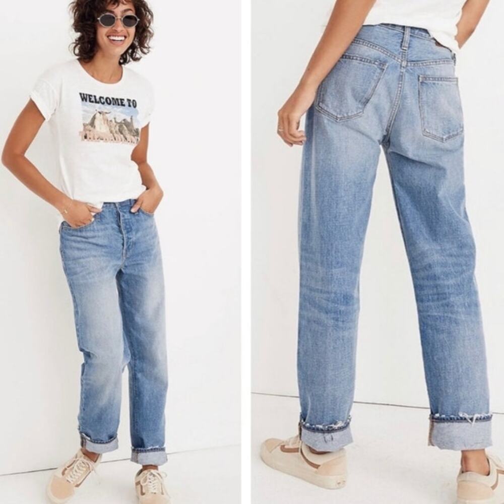 Madewell Straight Leg Jeans - Medium Blue